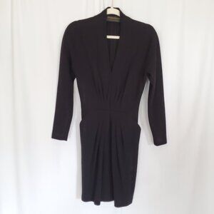 Donna Karan Black Wool Dress